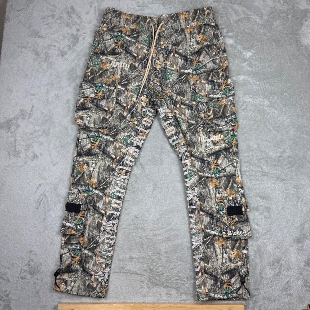 Kloud9 New York Realtree Camo Cargo Pants Men's Size Large Adjustable Hem Y2K